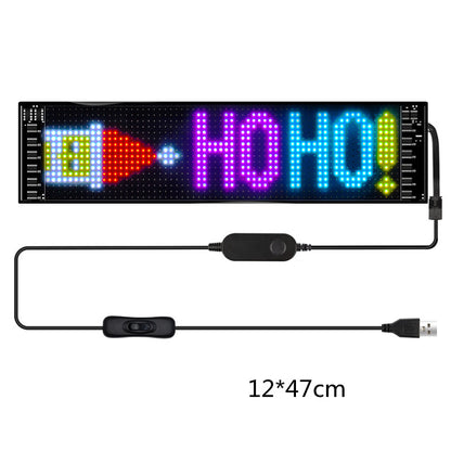 Panneau LED programmable pour voiture – Texte personnalisé, animations et affichage couleur