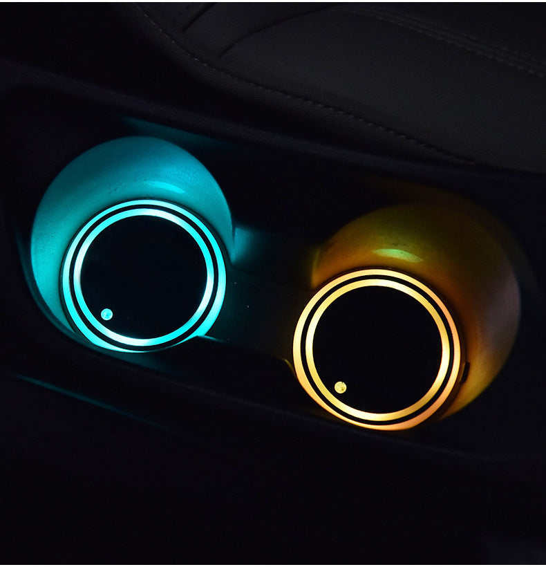 Colorful LED Cup Holder with Solar & USB Charging