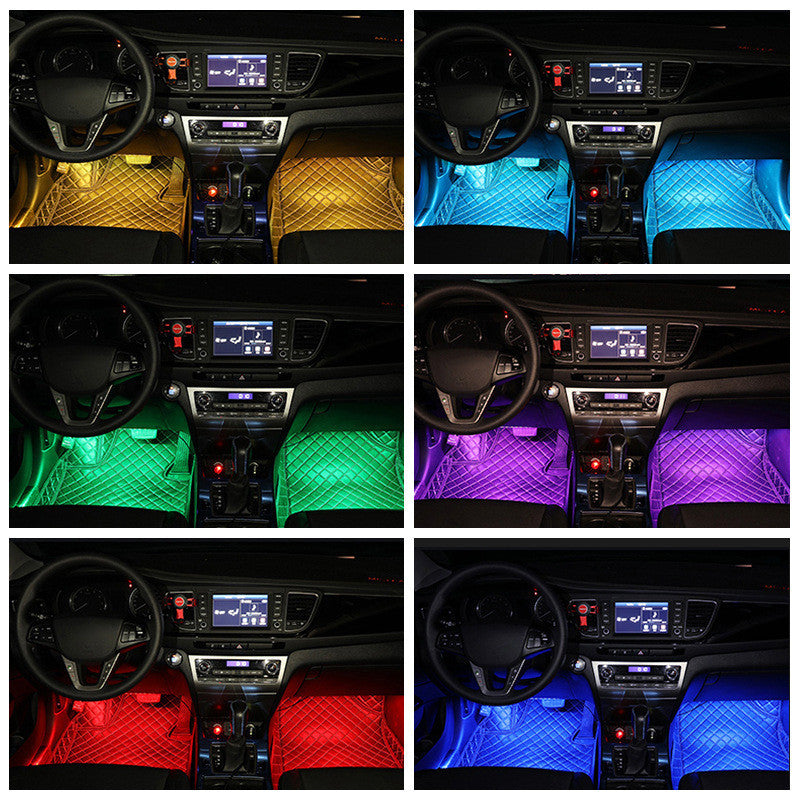 LED Car Interior Ambient Lights – Wireless Music-Controlled RGB Strip Lights