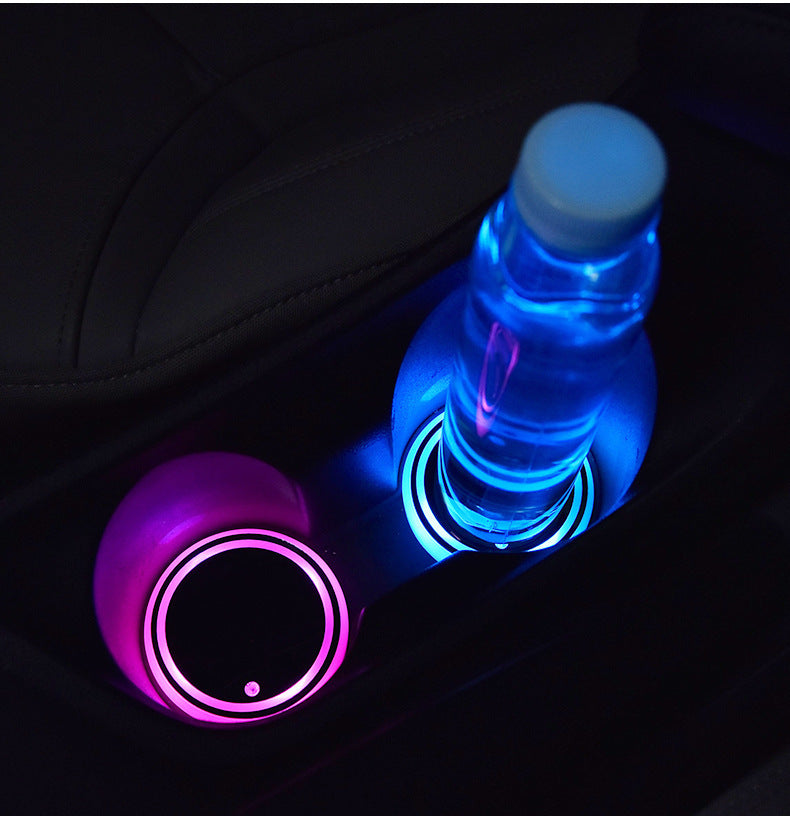 Porte-gobelet à LED coloré avec chargement solaire et USB