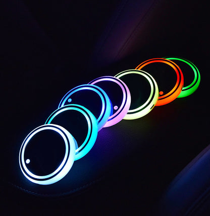 Porte-gobelet à LED coloré avec chargement solaire et USB